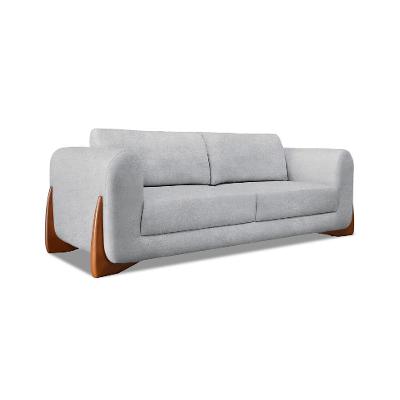Sofá 2 Lugares Yves Bouclé Cinza 160 cm