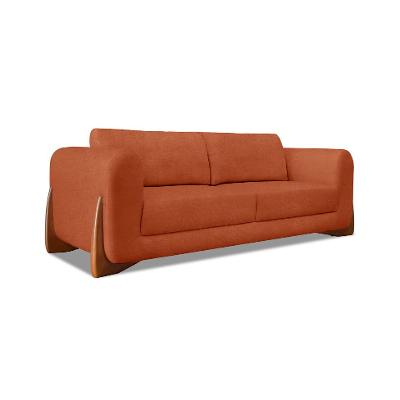 Sofá 3 Lugares Yves Bouclé Terracota 200 cm