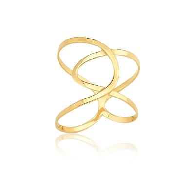 Anel Entrelaçado em Ouro Amarelo 18k