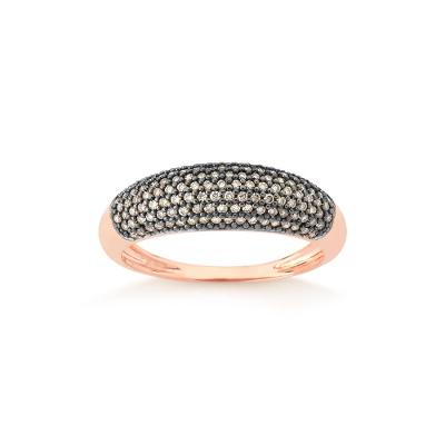Anel com Diamante em Ouro Rosé 18k