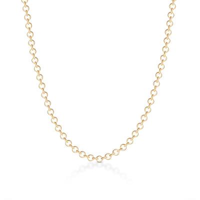 Corrente Elos em Prata 925 com Banho de Ouro Amarelo 18k - 45cm