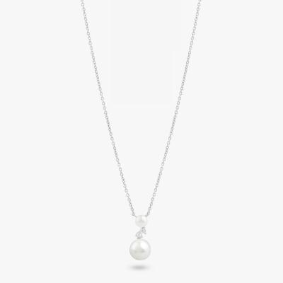 Colar Com Pérola e Topázio em Prata 925