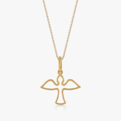 Pingente Espirito Santo em Prata 925 com banho de Ouro Amarelo 18k
