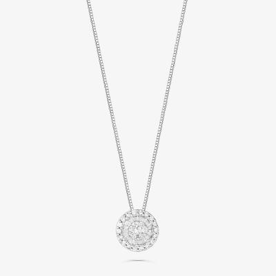 Pingente com Diamantes em Ouro Branco 18k - 8 mm