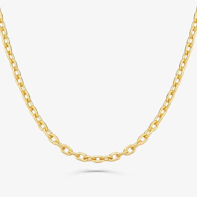 Corrente Malha Cartier em Prata 925 com Banho de Ouro Amarelo 18k - 70 cm