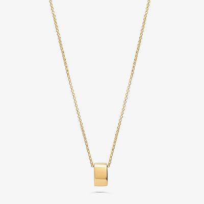 Colar Retangular em Prata 925 com Banho de Ouro Amarelo 18k