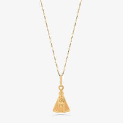 Pingente Nossa Senhora Aparecida em Ouro Amarelo 18k