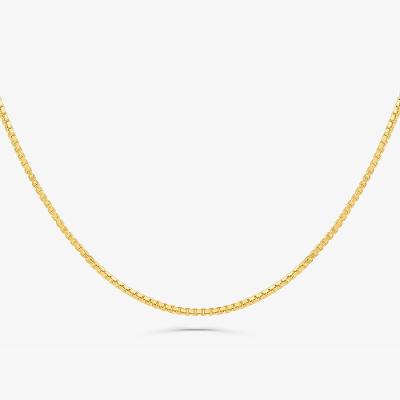Corrente Malha Veneziana em Prata 925 com Banho de Ouro Amarelo 18k - 60 cm