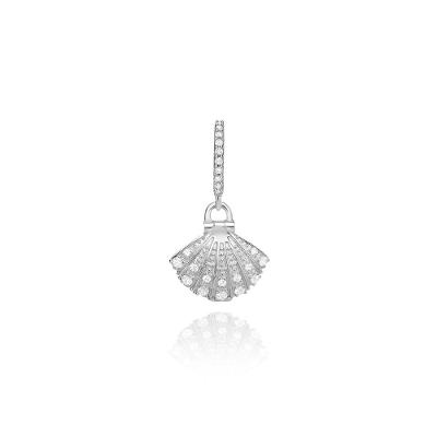 Charm Concha do Mar com Zircônia em Prata 925