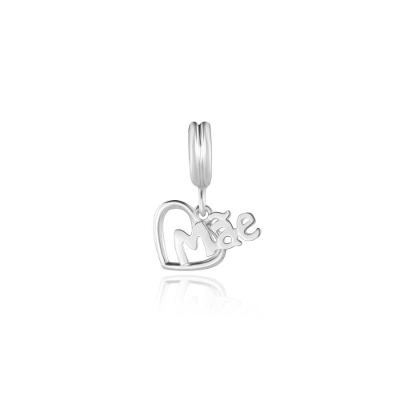 Charm Coração de Mãe em Prata 925