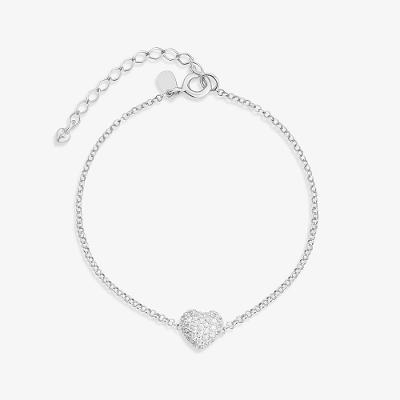 Pulseira Coração em Prata 925