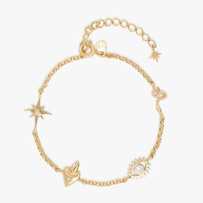 Pulseira em Prata 925 com Banho de Ouro Amarelo 18k