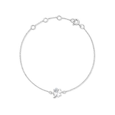 Pulseira Trevo com Zircônia em Prata 925