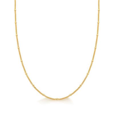 Corrente Bolinhas em Prata 925 com Banho de Ouro Amarelo 18k - 45cm