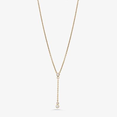 Colar Gravata em Prata 925 com Banho de Ouro Amarelo 18k