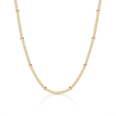 Corrente Bolinhas em Prata 925 com Banho de Ouro Amarelo 18k - 65cm