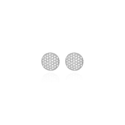 Brinco com Diamantes em Ouro Branco 18k