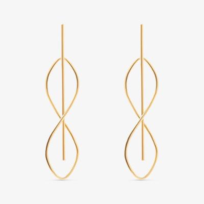 Brinco Argola Infinito em Ouro Amarelo 18k - 59mm