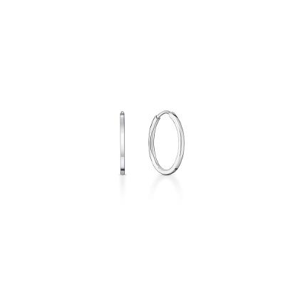 Brinco Argola Fio Quadrado em Ouro Branco 18k -  13mm