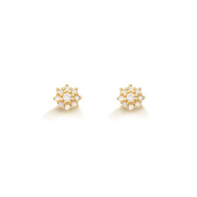 Brinco com Diamantes em Ouro Amarelo 18k