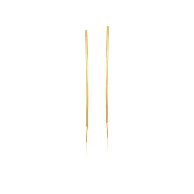 Brinco Argola Navete em Ouro Amarelo 18k - 46mm