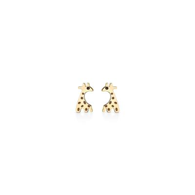 Brinco Infantil Girafa em Ouro Amarelo 18k