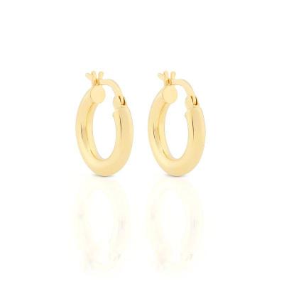 Brinco Argola Fio Redondo em Ouro Amarelo 18k - 10mm