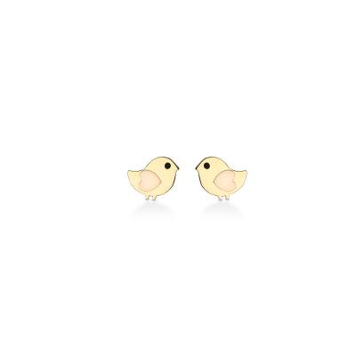 Brinco Infantil Pintinho em Ouro Amarelo 18k