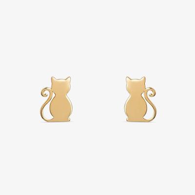 Brinco Gatinho em Ouro Amarelo 18k