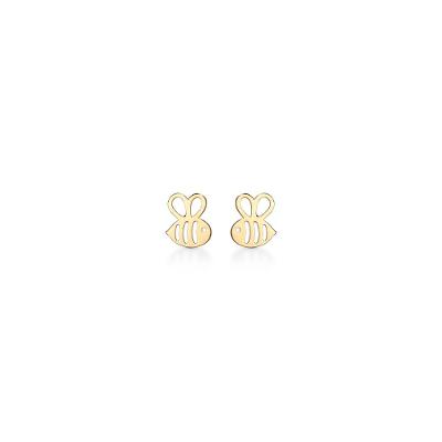 Brinco Infantil Abelha em Ouro Amarelo 18k