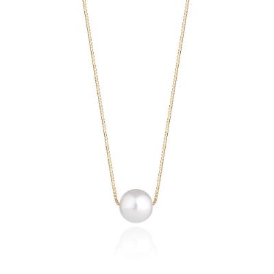 Colar com Pérola em Ouro Amarelo 18k - 45 cm