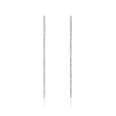 Brinco em Ouro Branco com Diamante