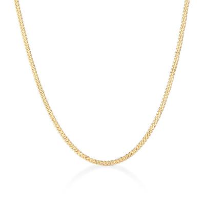 Corrente Malha Groumet em Prata 925 com Banho de Ouro Amarelo 18K - 80 cm