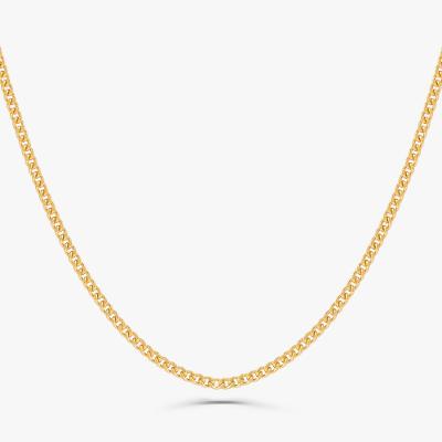 Corrente Malha Groumet em Prata 925 com Banho de Ouro Amarelo 18k - 40 cm