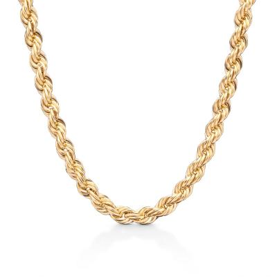 Corrente Malha Laser Torcida em Ouro Amarelo 18k - 45 cm
