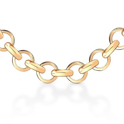 Corrente Malha Elo Portugueses em Ouro Amarelo 18k - 45 cm