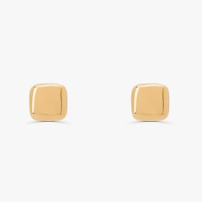 Brinco Stud Liso em Ouro Amarelo 18k