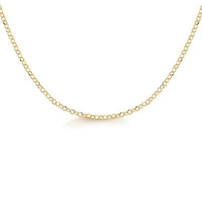 Corrente Malha Elo Portugues em Ouro Amarelo 18k - 40 cm