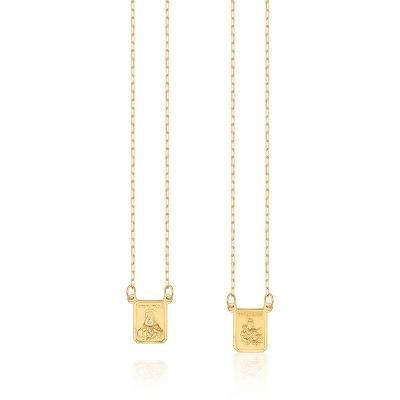 Escapulário Malha Cartier em Ouro Amarelo 18k