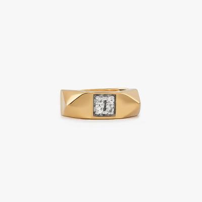 Piercing Spikes com Topázio In em Prata 925 com Banho de Ouro Amarelo 18k