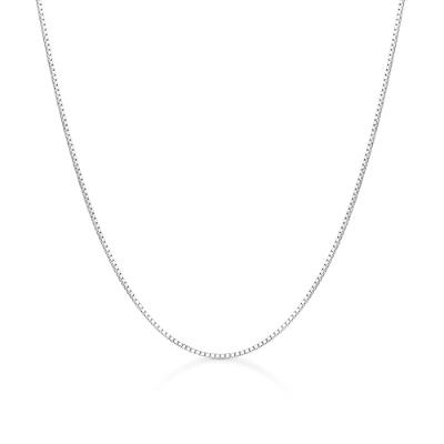 Corrente Malha Veneziana em Ouro Branco 18k - 80 cm