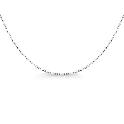 Corrente Malha Veneziana em Ouro Branco 18k - 60 cm