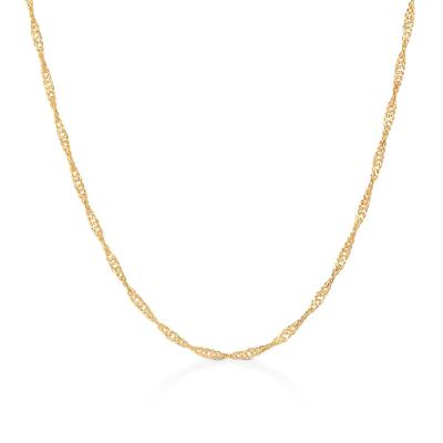 Corrente Malha Singapura em Prata 925 com Banho de Ouro Amarelo 18k - 50 cm