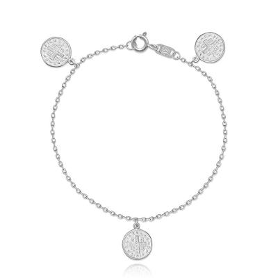 Pulseira São Bento em Prata 925- 18 cm