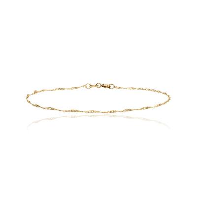 Pulseira Malha Singapura em Ouro Amarelo 18k - 18 cm