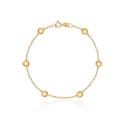 Pulseira Esfera em Ouro Amarelo 18k - 18 cm