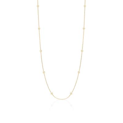 Colar Esfera em Ouro Amarelo 18k - 55 cm