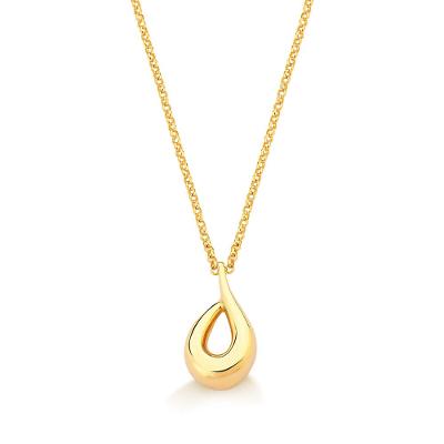 Colar Arredondado Vazado em Prata 925 com Banho de Ouro Amarelo 18k