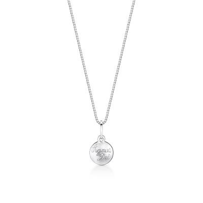 Pingente Agnus Dei em Ouro Branco 18k