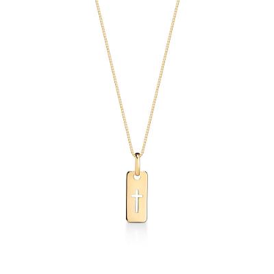 Pingente Cruz Vazada em Ouro Amarelo 18k